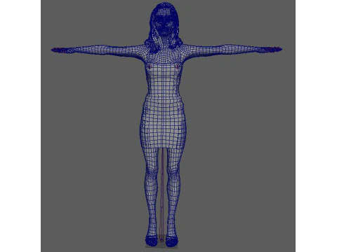 Natalie Portman Character Low-poly 3D Model