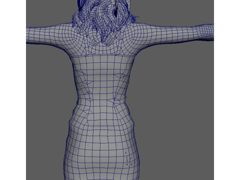 Natalie Portman Character Low-poly Modèle 3D