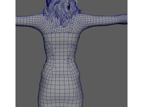 Natalie Portman Character Low-poly 3D Model