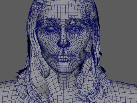 Natalie Portman Character Low-poly 3D Model