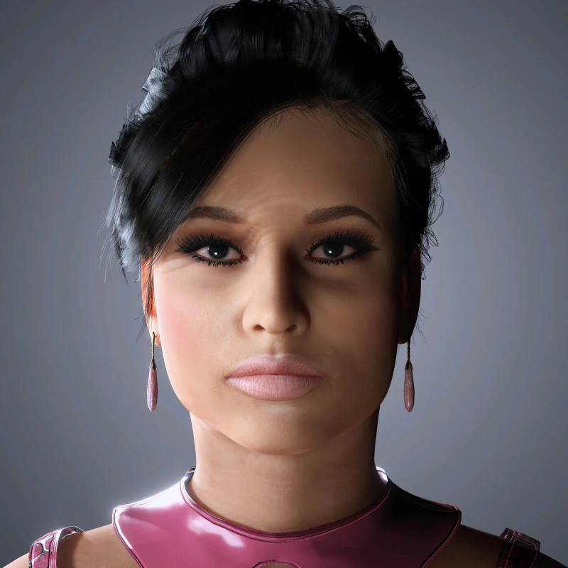 Nicki Minaj Character Low-poly 3D Model .c4d .max .obj .3ds .fbx .stl .blend 