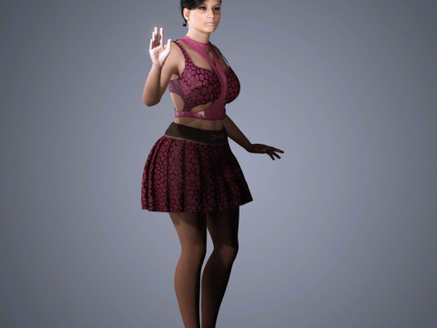 Nicki Minaj Character Low-poly 3D मॉडल