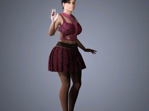 Nicki Minaj Character Low-poly 3D Model