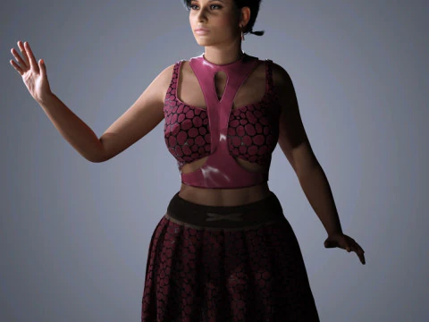 Nicki Minaj Character Low-poly 3D Model