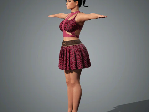 Nicki Minaj Character Low-poly 3D Model