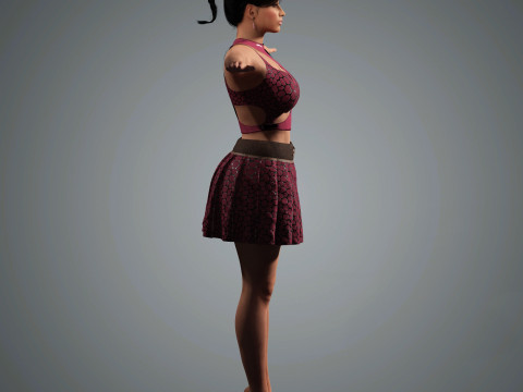 Nicki Minaj Character Low-poly 3D मॉडल