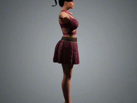 Nicki Minaj Character Low-poly 3D Model