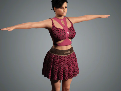 Nicki Minaj Character Low-poly 3D Model