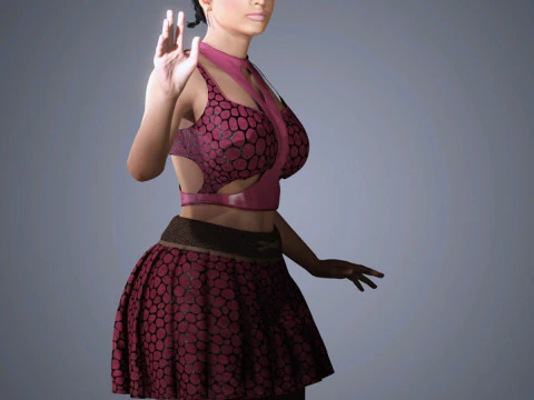 Nicki Minaj Character Low-poly 3D Model