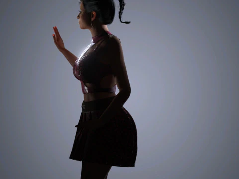 Nicki Minaj Character Low-poly 3D Model