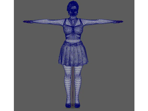 Nicki Minaj Character Low-poly 3D Model
