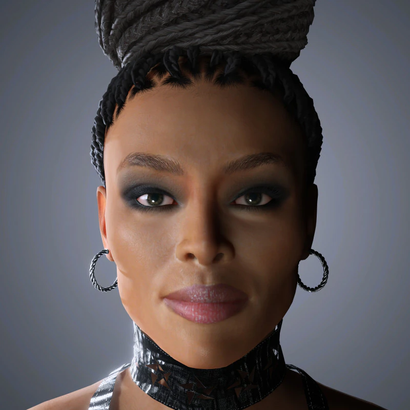 Naomi Campbell Character 3D Model .c4d .max .obj .3ds .fbx .stl .blend