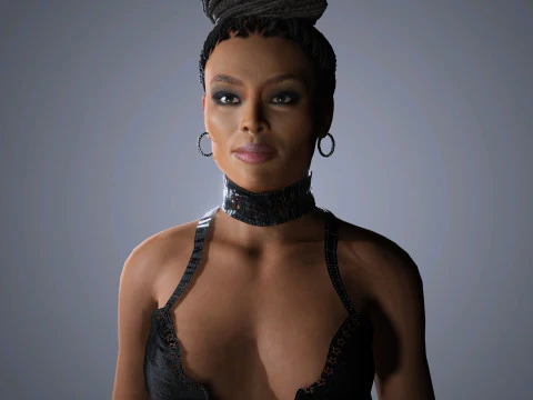 Naomi Campbell Character 3D Model