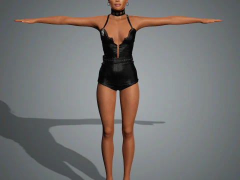 Naomi Campbell Character 3D Model