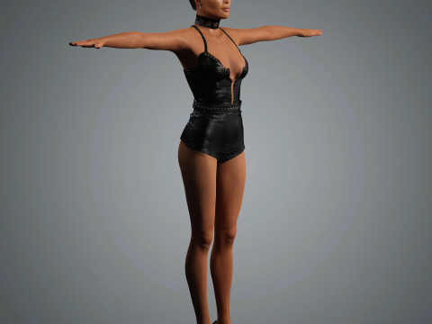 Naomi Campbell Character Model 3D