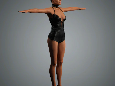 Naomi Campbell Character 3D Model