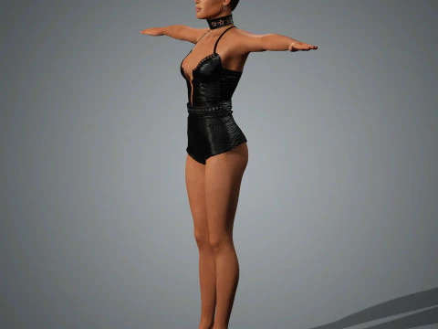 Naomi Campbell Character 3D Model
