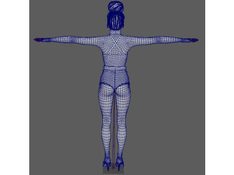 Naomi Campbell Character 3D Model