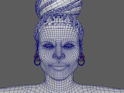 Naomi Campbell Character Model 3D