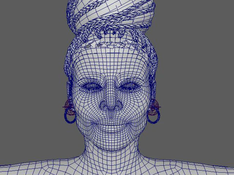Naomi Campbell Character 3D Model