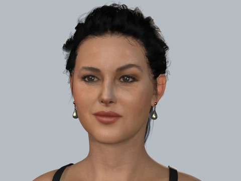 Monica Bellucci D&uuml;ş&uuml;k Poli 3D Model