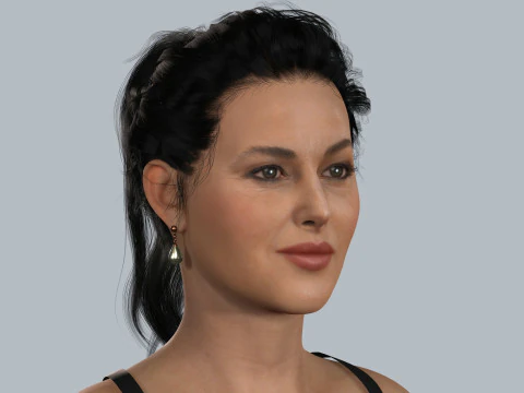 Monica Bellucci Low-poly 3D Model