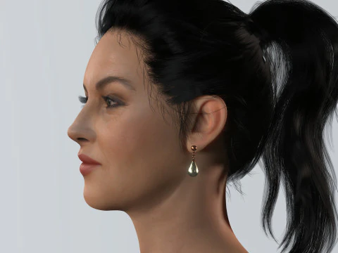 Monica Bellucci Low-poly 3D Model