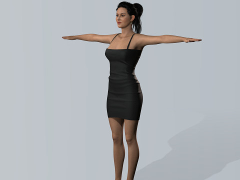 Monica Bellucci Low-poly Model 3D