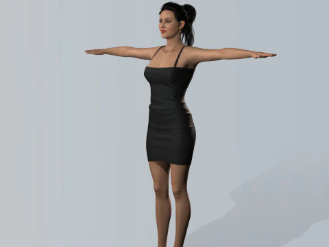 Monica Bellucci Low-poly 3D Model
