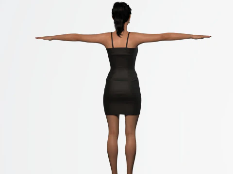 Monica Bellucci Low-poly 3D Model