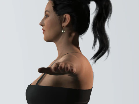 Monica Bellucci Low-poly 3D Model