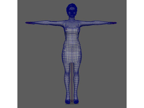 Monica Bellucci Low-poly Model 3D