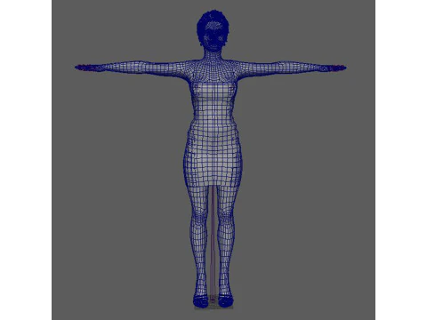 Monica Bellucci Low-poly 3D Model