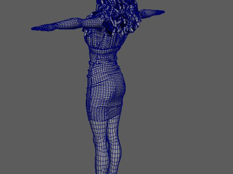 Miley Cyrus Character Low Poly 3D Model