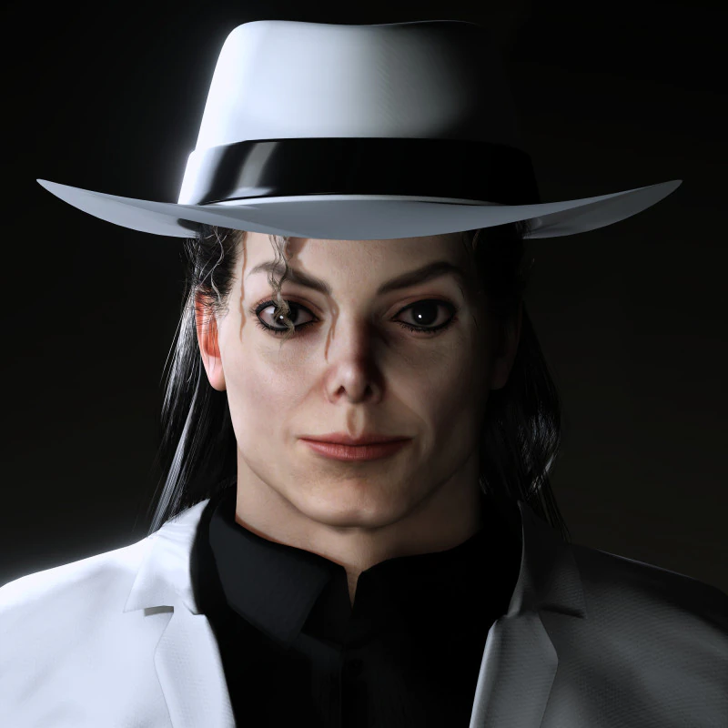 Michael Jackson Low-poly 3D Model .c4d .max .obj .3ds .fbx .stl .blend 