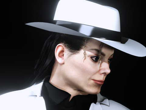 Michael Jackson Low-poly Modello 3D