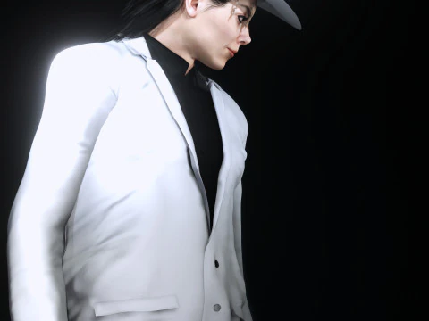 Michael Jackson Low-poly 3D Model