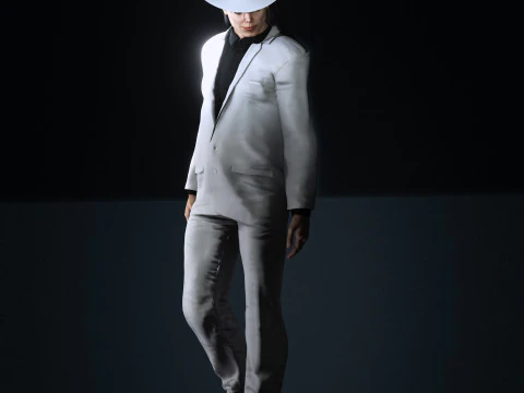 Michael Jackson Low-poly 3D Model