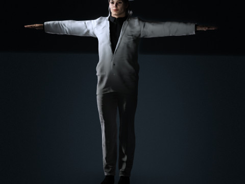 Michael Jackson Low-poly Modello 3D