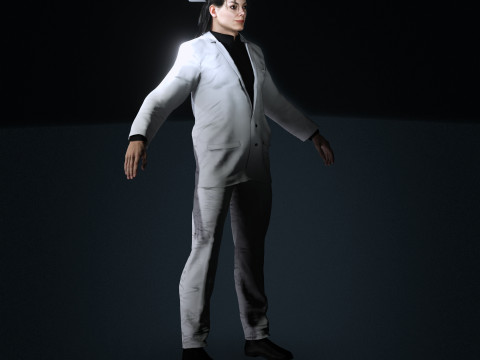 Michael Jackson Low-poly Modello 3D
