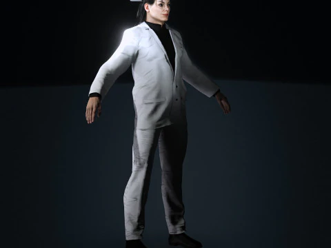 Michael Jackson Low-poly 3D Model