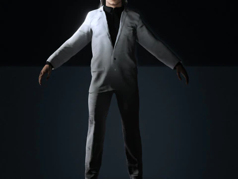 Michael Jackson Low-poly 3D Model