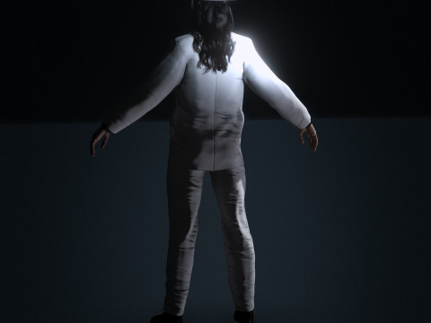 Michael Jackson Low-poly Modello 3D