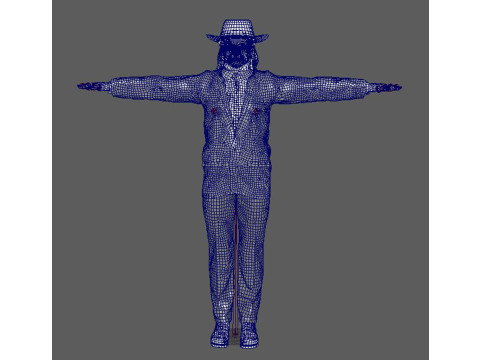 Michael Jackson Low-poly Modello 3D