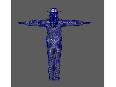 Michael Jackson Low-poly Modello 3D