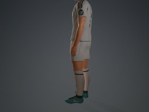 Kylian Mbappe Real Madrid Kit Low-poly 3D Model