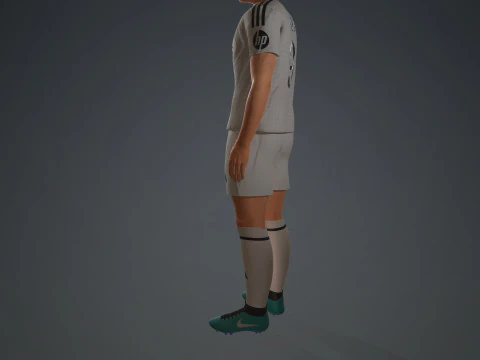 Kylian Mbappe Real Madrid Kit Low-poly 3D Model
