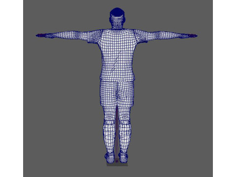 Kylian Mbappe Real Madrid Kit Low-poly 3D Model