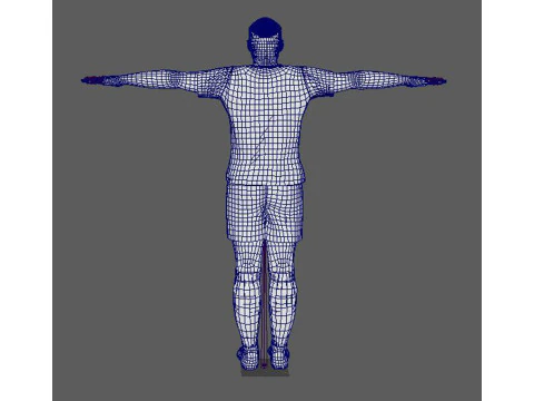 Kylian Mbappe Real Madrid Kit Low-poly 3D Model
