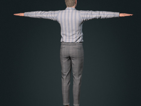 Matt Damon low-poly 3Dモデル
